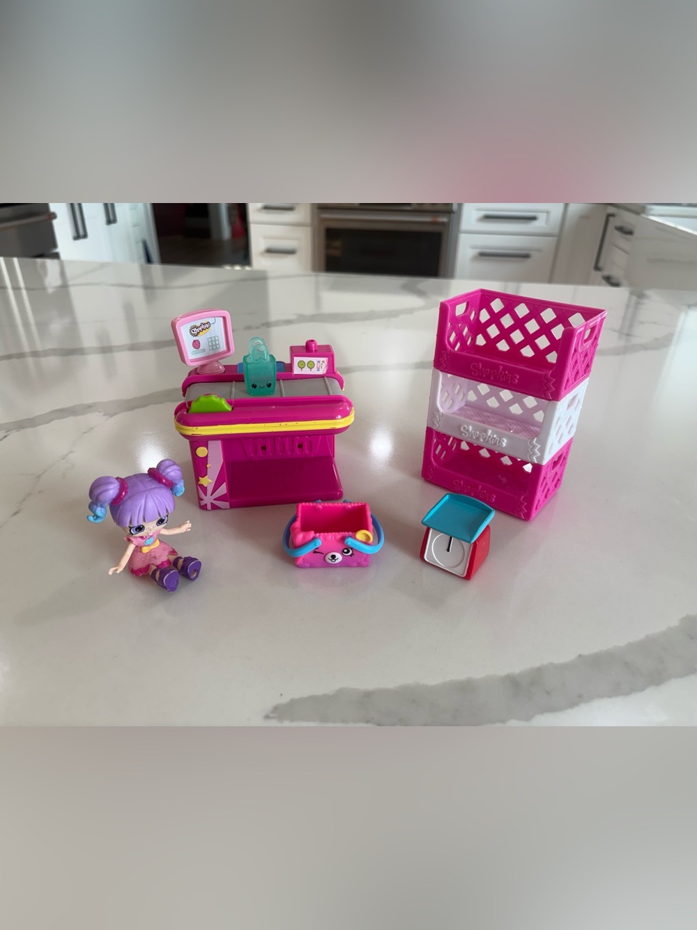 Shopkins Happy Places Grocery Checkout Playset Lil Shoppie Doll Accessories Lot
